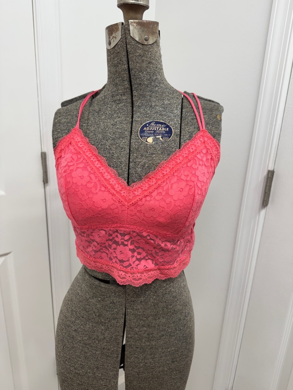 Pink Lace Bralette Crop Top - Women Intimates